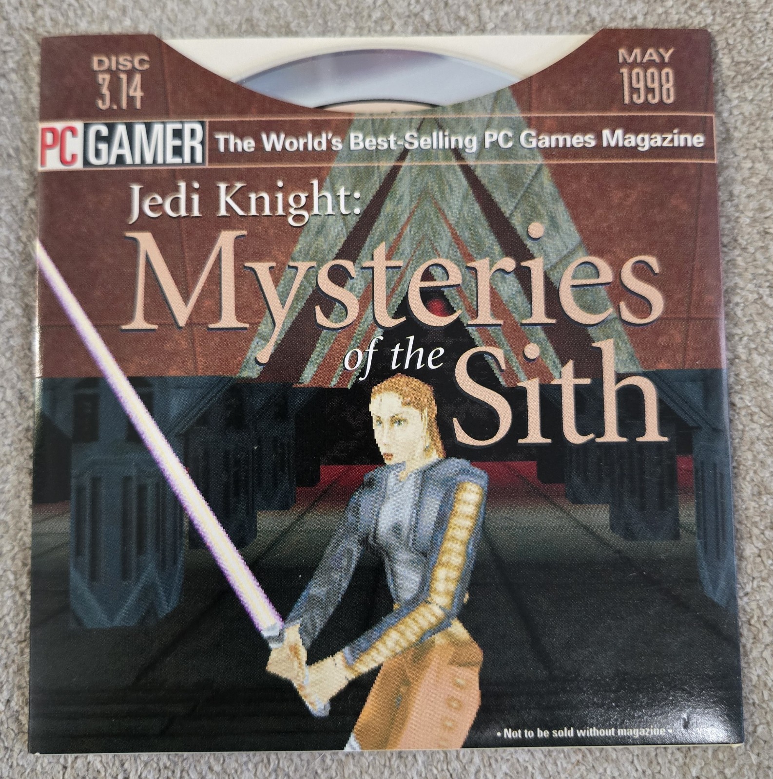 PC Gamer Jedi Knight Mysteries Of The Sith Demo Disc 3.14 May 1998 Video Game CD