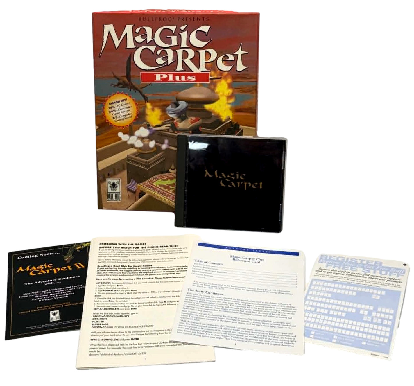 Magic Carpet Plus PC Big Box Video Game *Complete*