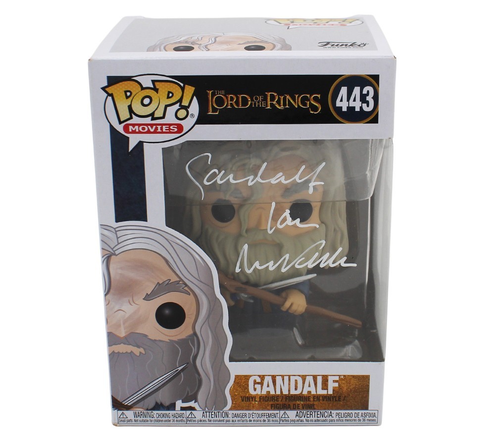 Ian McKellen Signed The Lord of the Rings #443 Gandalf Funko Pop - Gandalf Insc