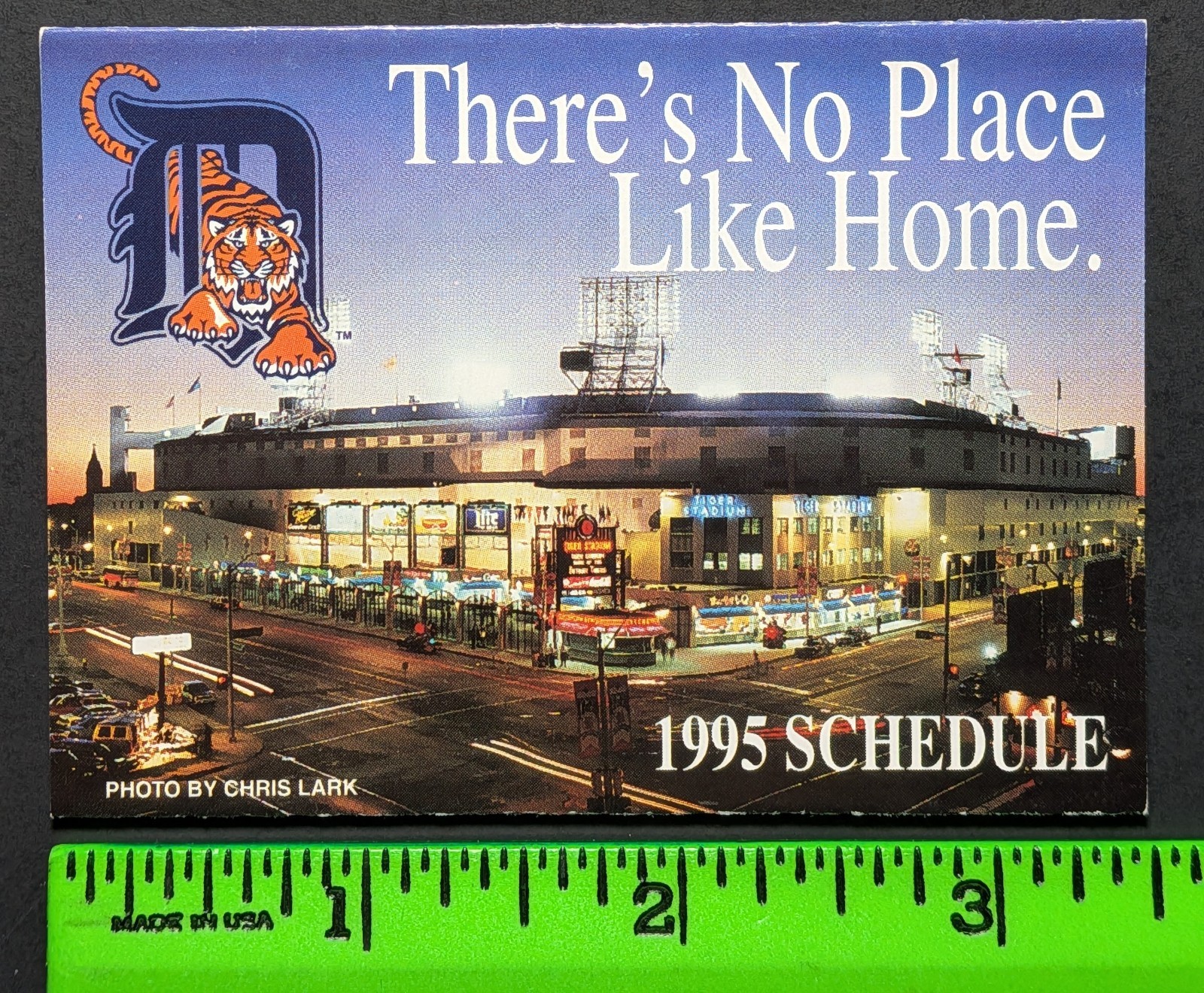 Detroit Tigers 1995 Baseball Foldout Pocket Schedule