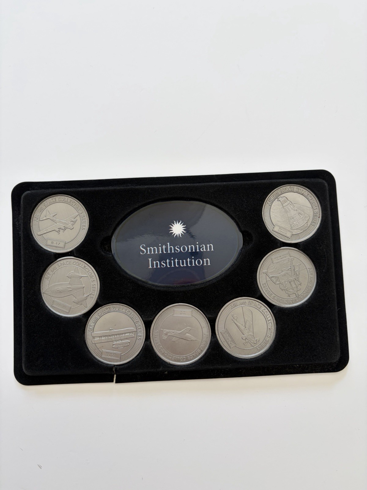 Smithsonian Air & Space Collection 7 Medallion Set w/ Display Tray