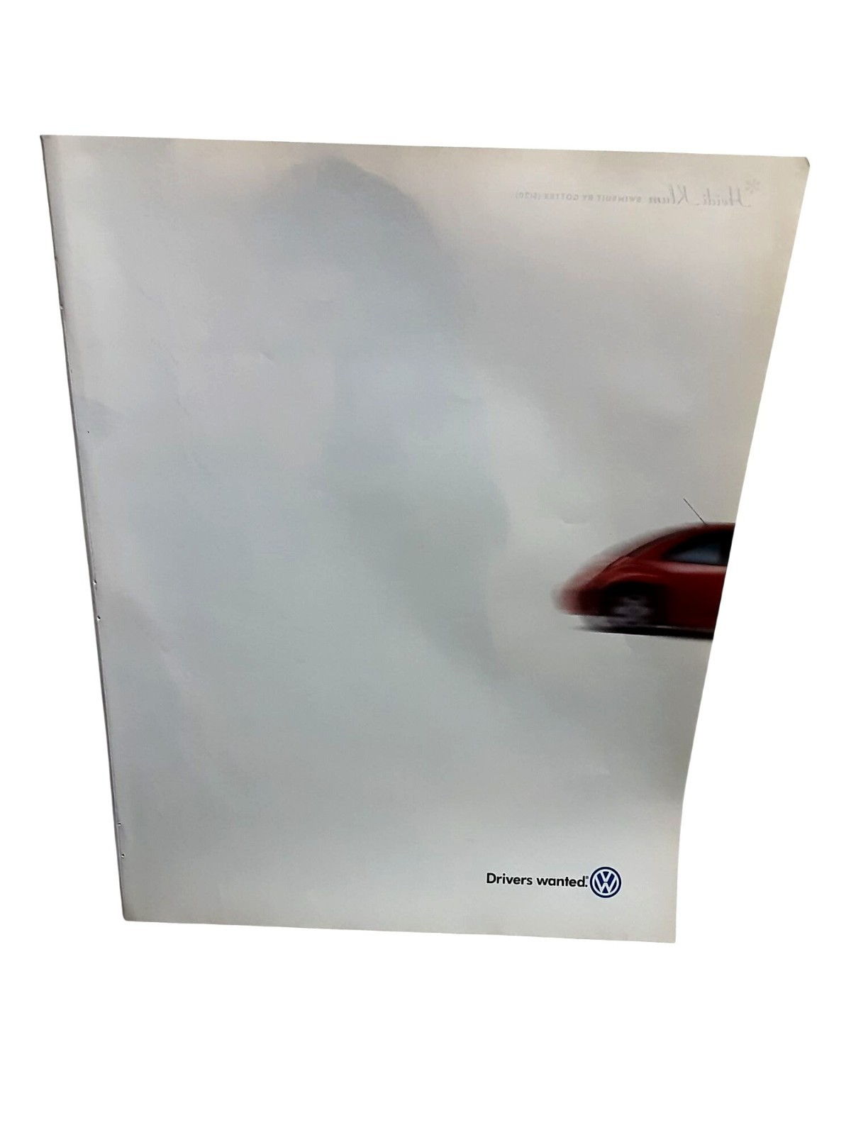Volkswagen Drivers Wanted Minimalist Car Leaving Page 2000 VW Print Ad