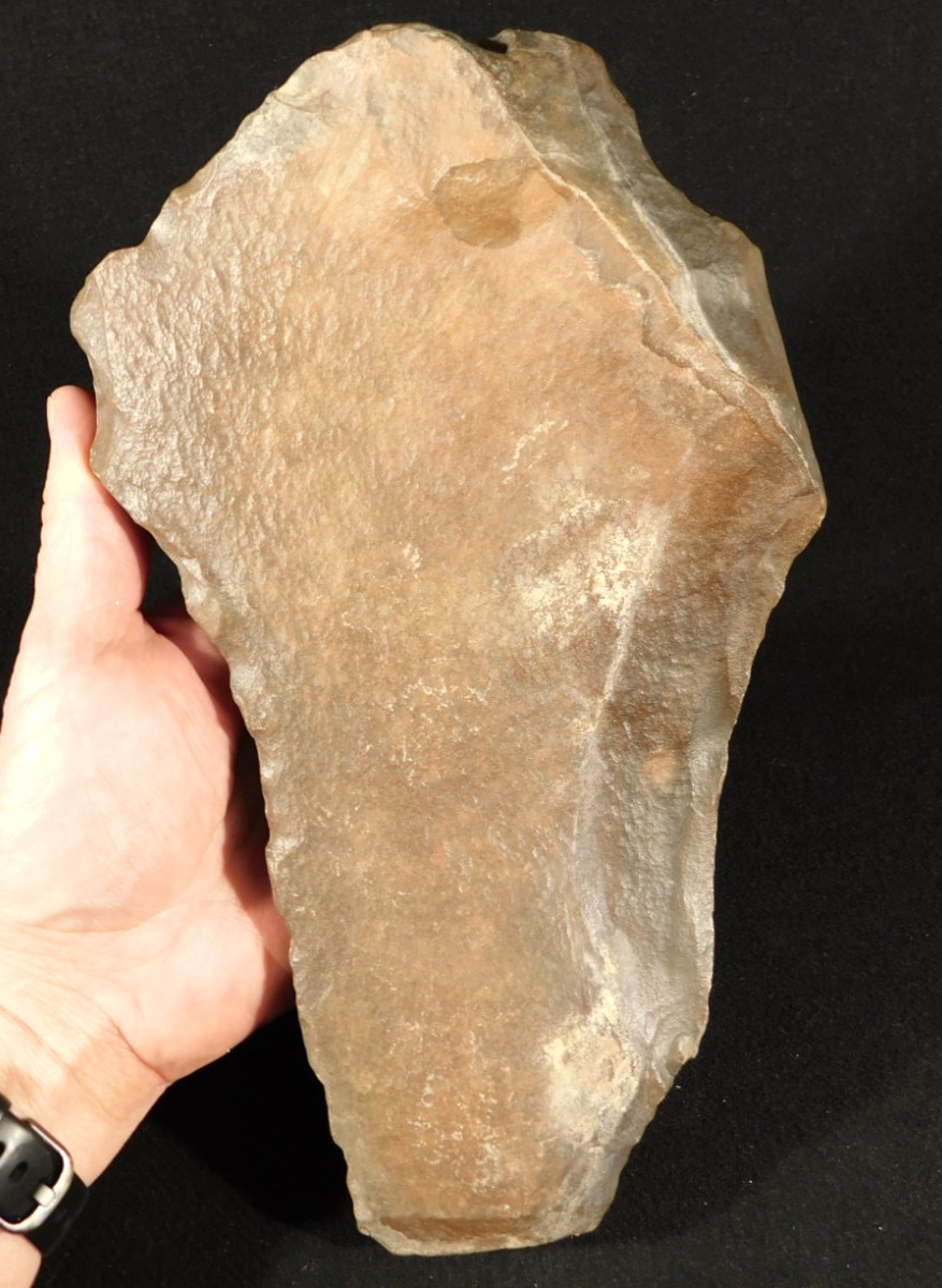 GIANT One Million Year Old Early STONE Age ACHEULEAN HandAxe Morocco 2222gr
