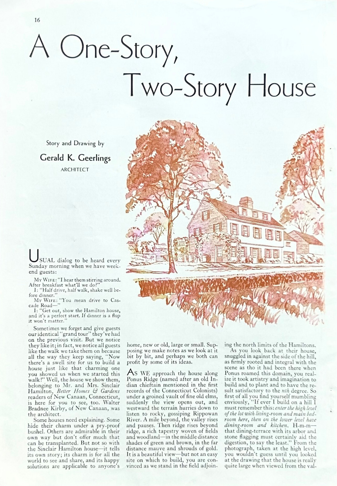 Sinclair Hamilton Home 1935 New Canaan CT Walter Bradnee Kirby Architect 2+ Pgs