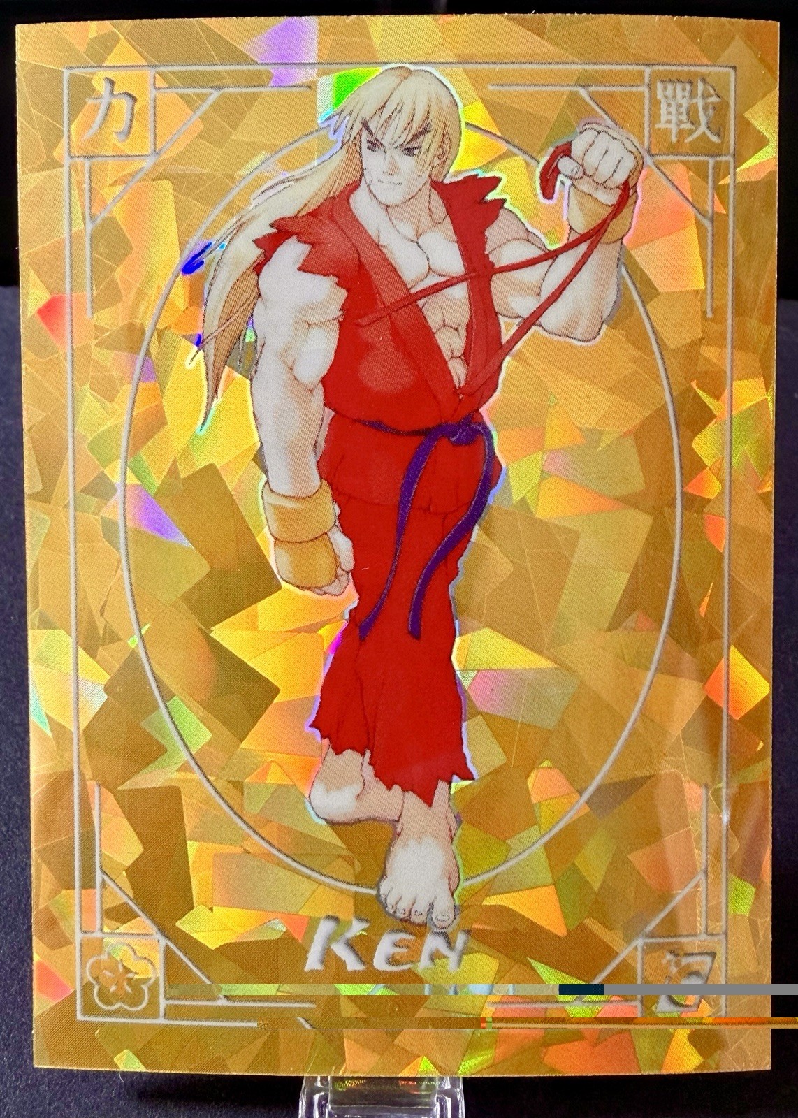 Excellent Condition GOLD Ken 2/10 Capcom Street Fighter Alpha Cardsmiths