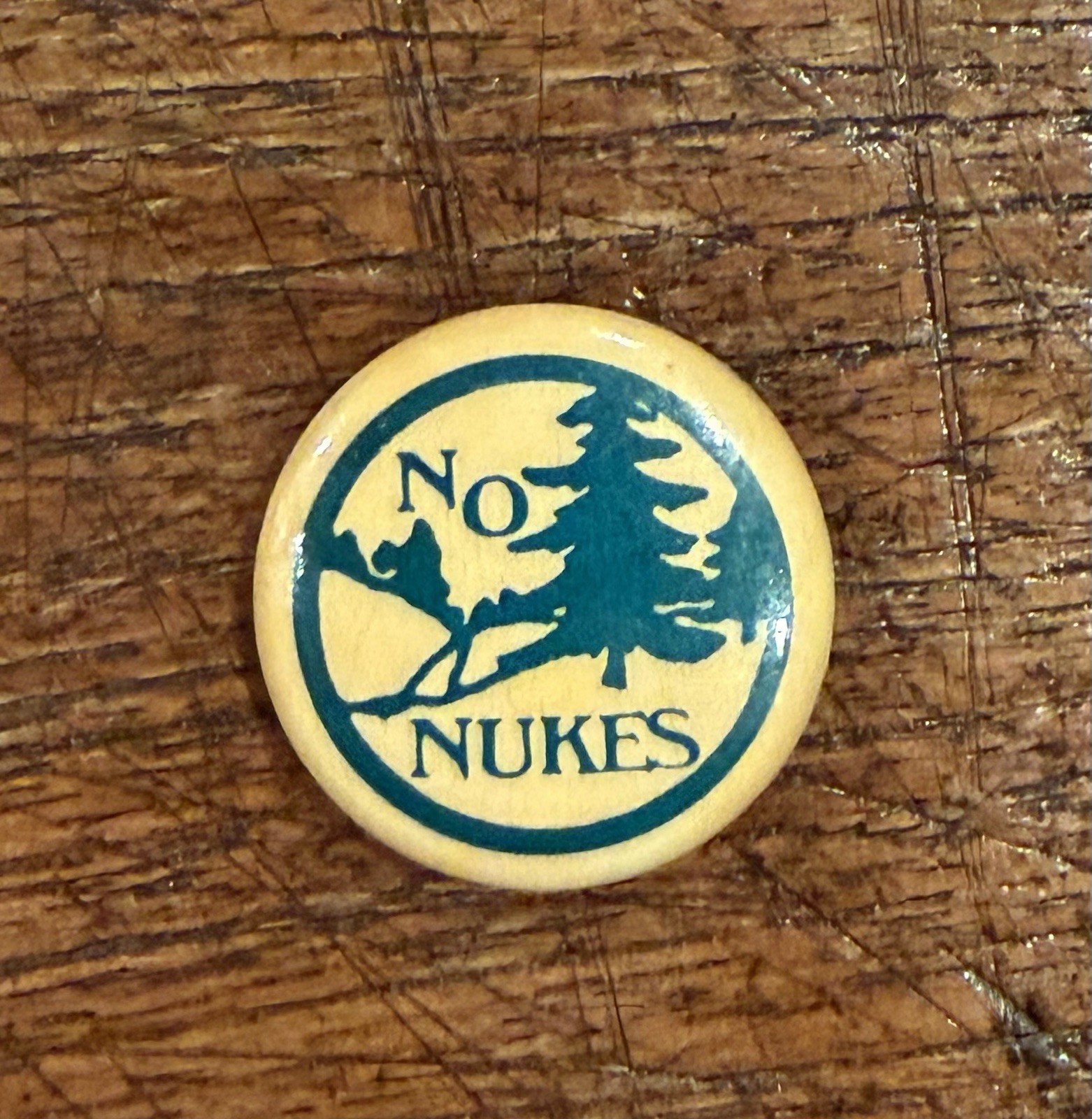 Vintage 1979 “No Nukes” Donnelly/Colt Pin back Button Anti-Nuclear Movement