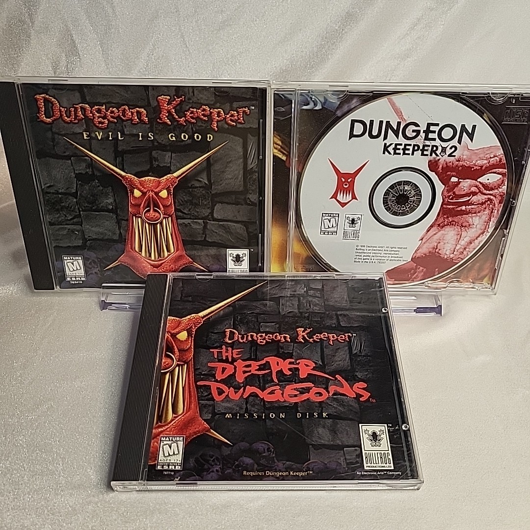 Dungeon Keeper 1 2 And The Deeper Dungeons Expansion PC Vintage Windows 95 98