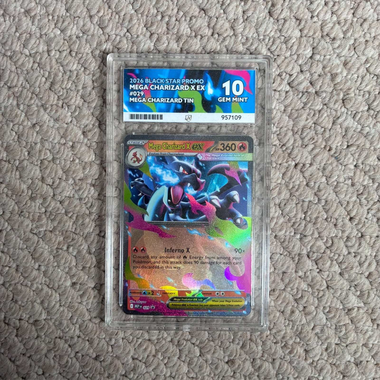 Pokémon TCG Mega Charizard X EX 029 Black Star Promo - ACE 10