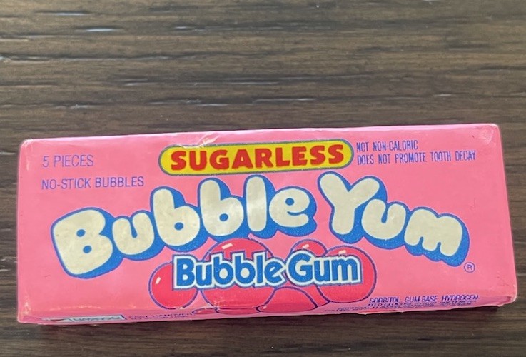 Vintage 1980’s BUBBLE YUM SUGARLESS ORIGINAL BUBBLE GUM  5 Piece  New Old Stock