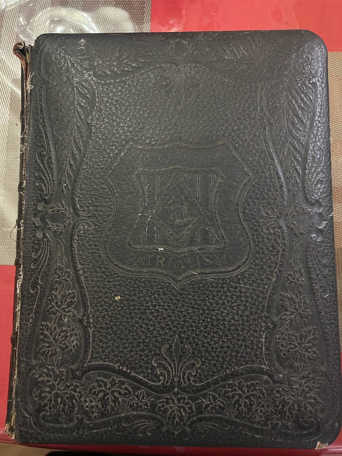1891 Holman Self-Explanatory Edition, Holy Bible JOUAM (Masonic Freemason Cover)