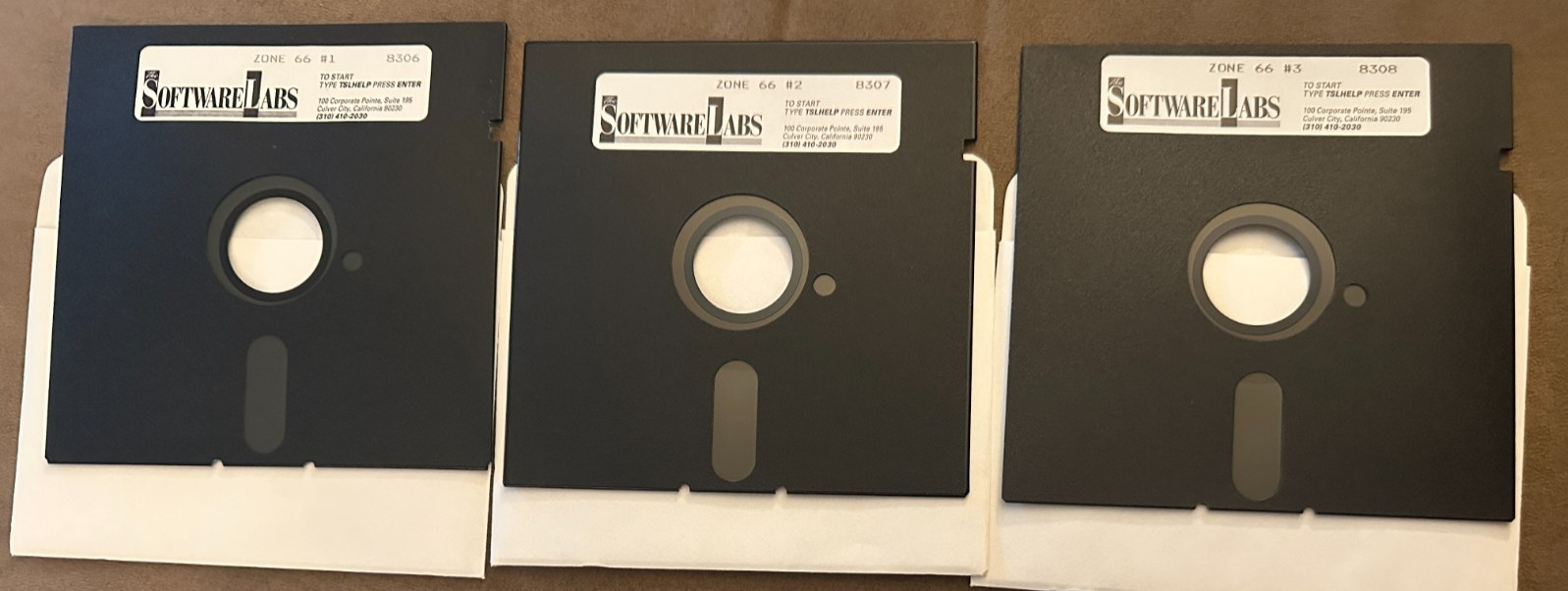 Vintage Software Labs Game - Zone 66 #1, #2, & #3 - 5.25