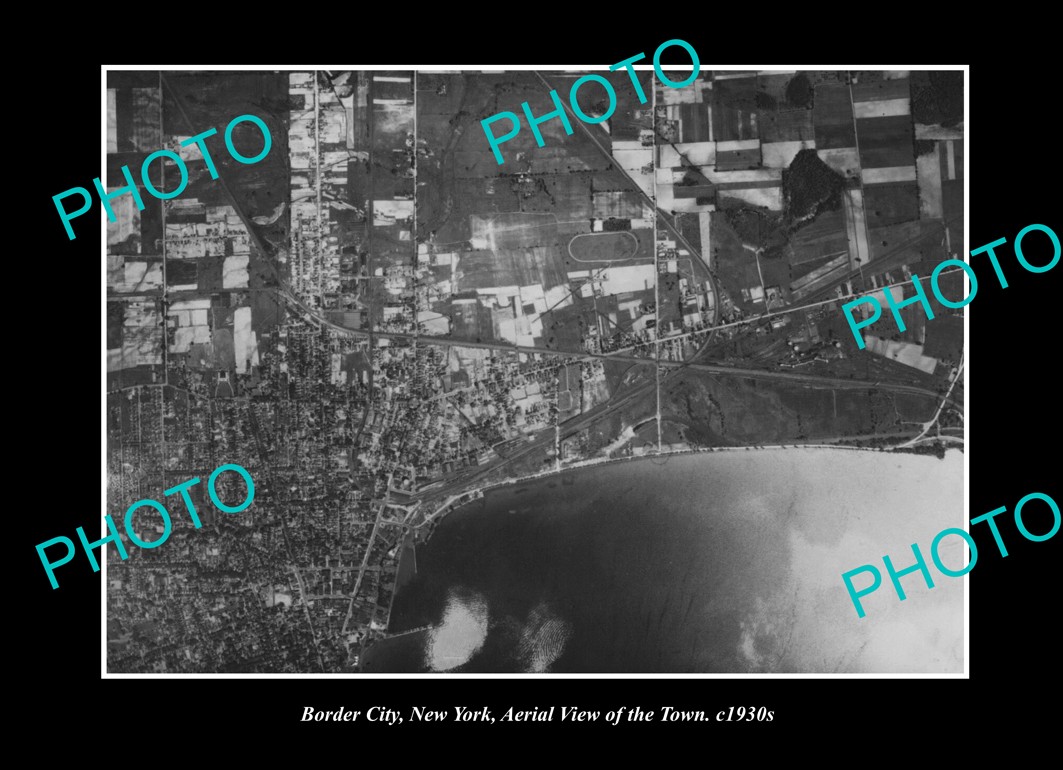 Border City New York Aerial View Of The Town c1930 Old Large Historic Photo