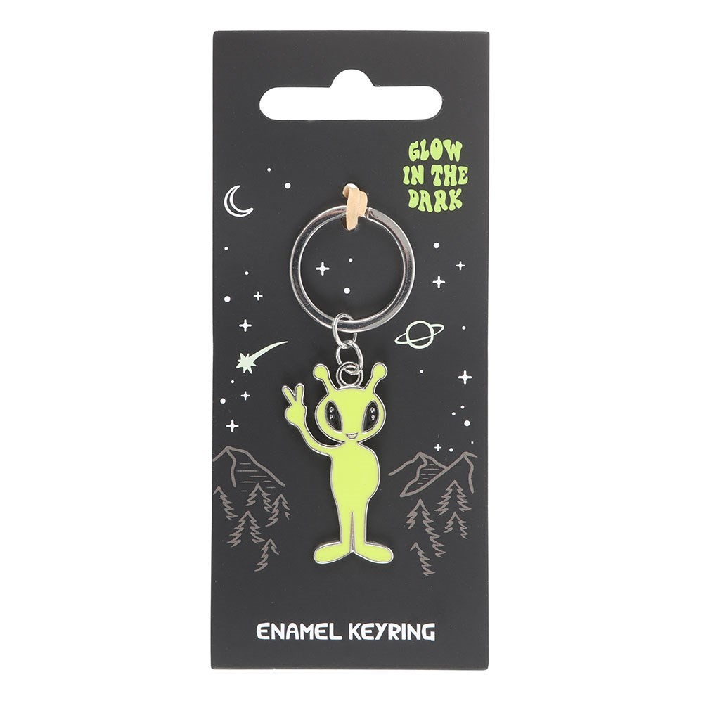 PT Pacific Trading Glow in the Dark Alien Keychain Enamel Keyring