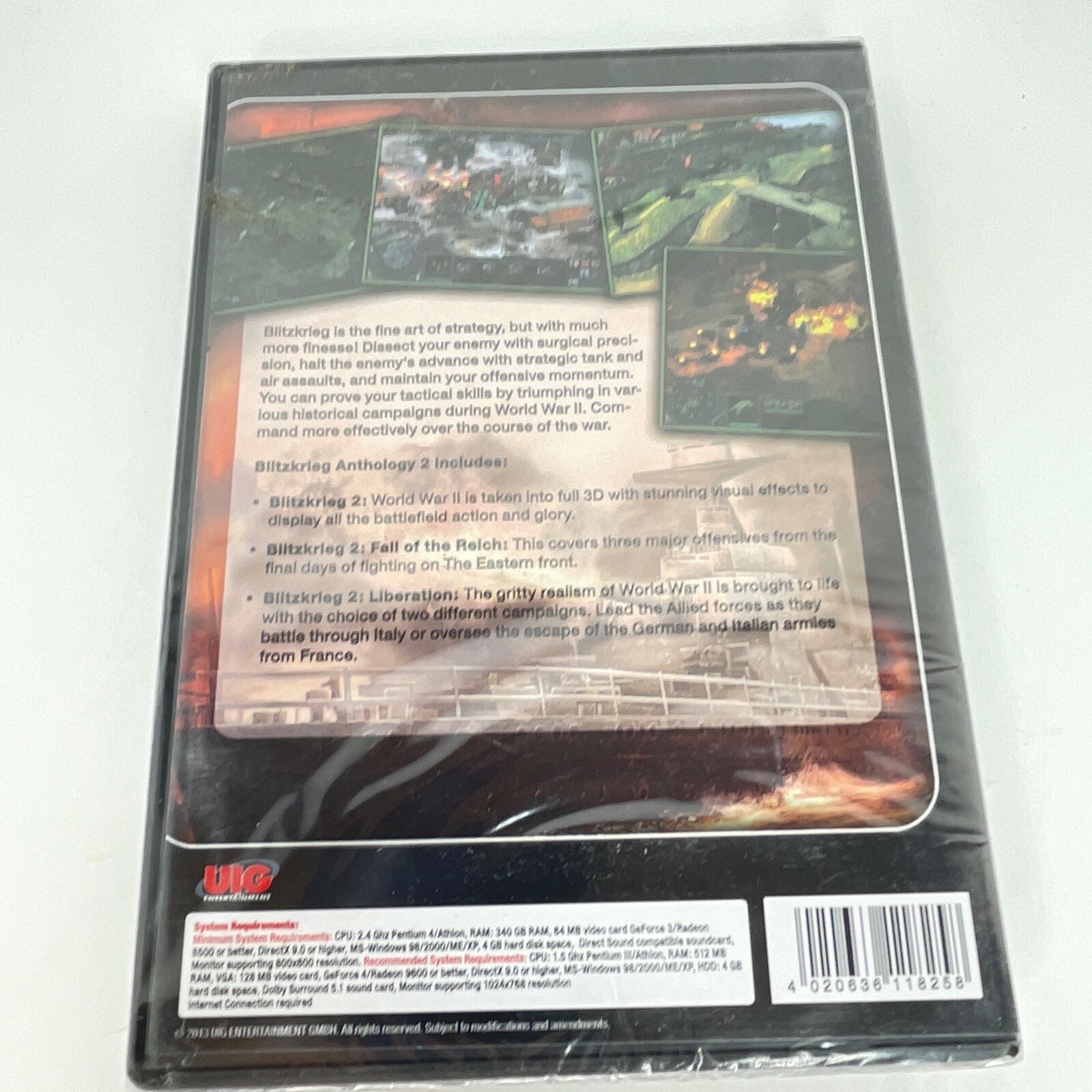 Blitzkreig2 Antholog PC Game DVD-ROM EIG Entertainment - New Sealed