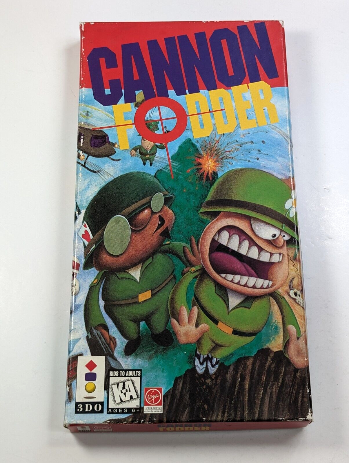 *no manual* Cannon Fodder 3DO with box - scratches on disc