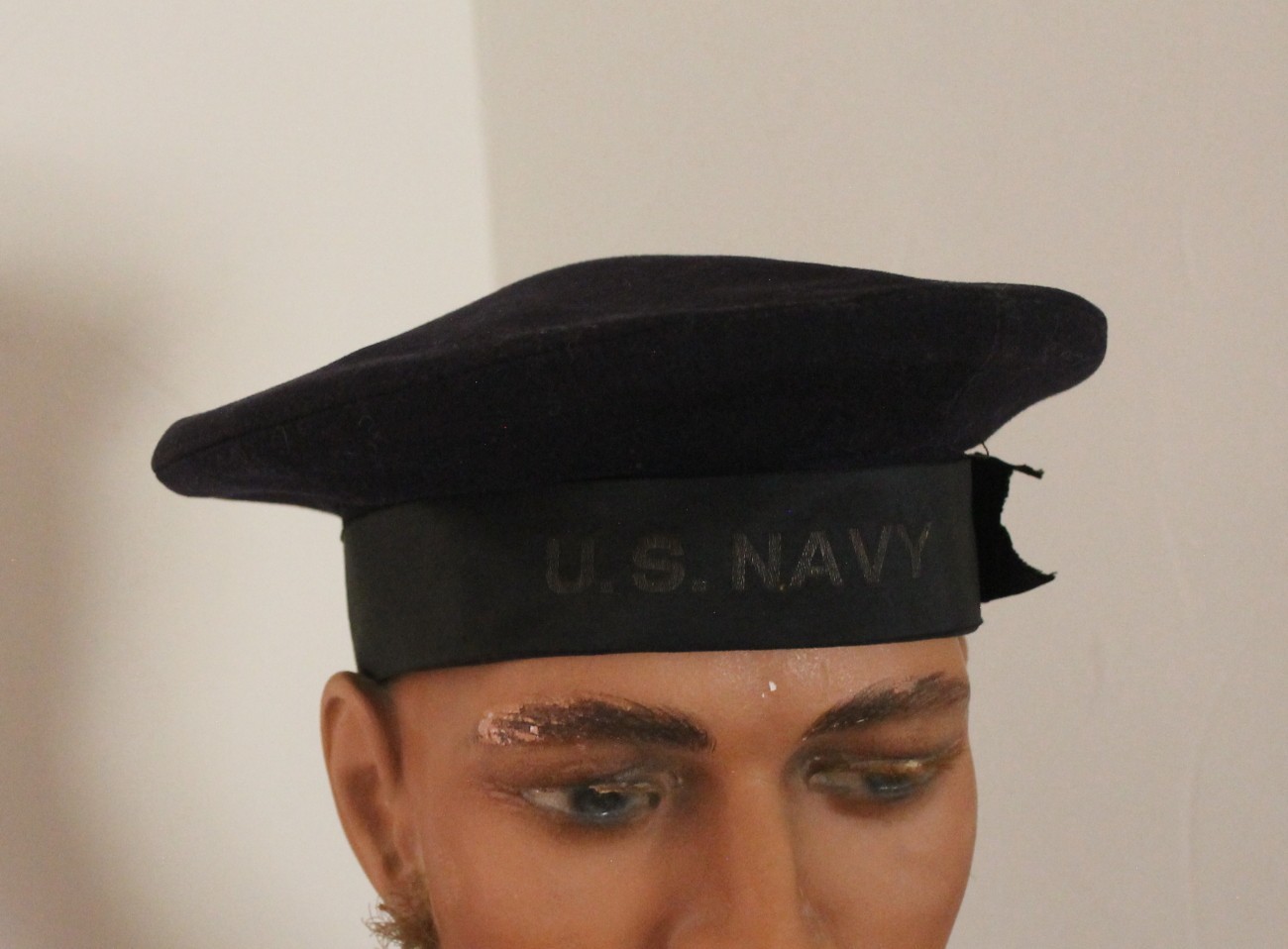 WW1 US Navy cap with U.S. Navy talley Named WWI USN