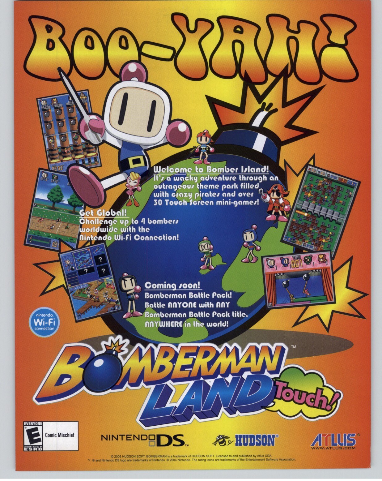 Bomberman Land Touch Nintendo DS Video Game Art 2006 Vintage Print Ad/Poster 