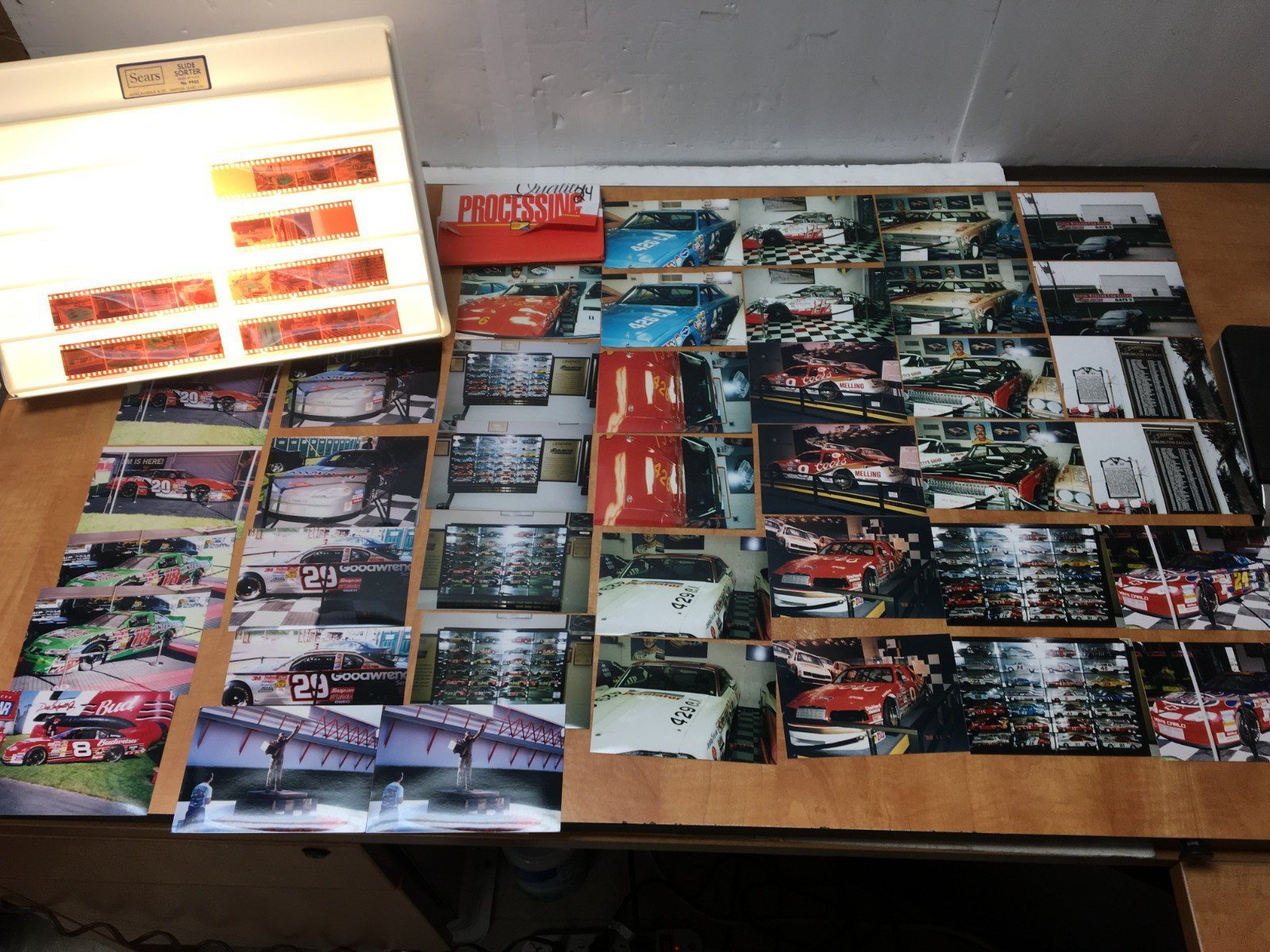 Darlington Winston Cup NASCAR Race Car Lot of 21 Photos w/ Negatives lot 24