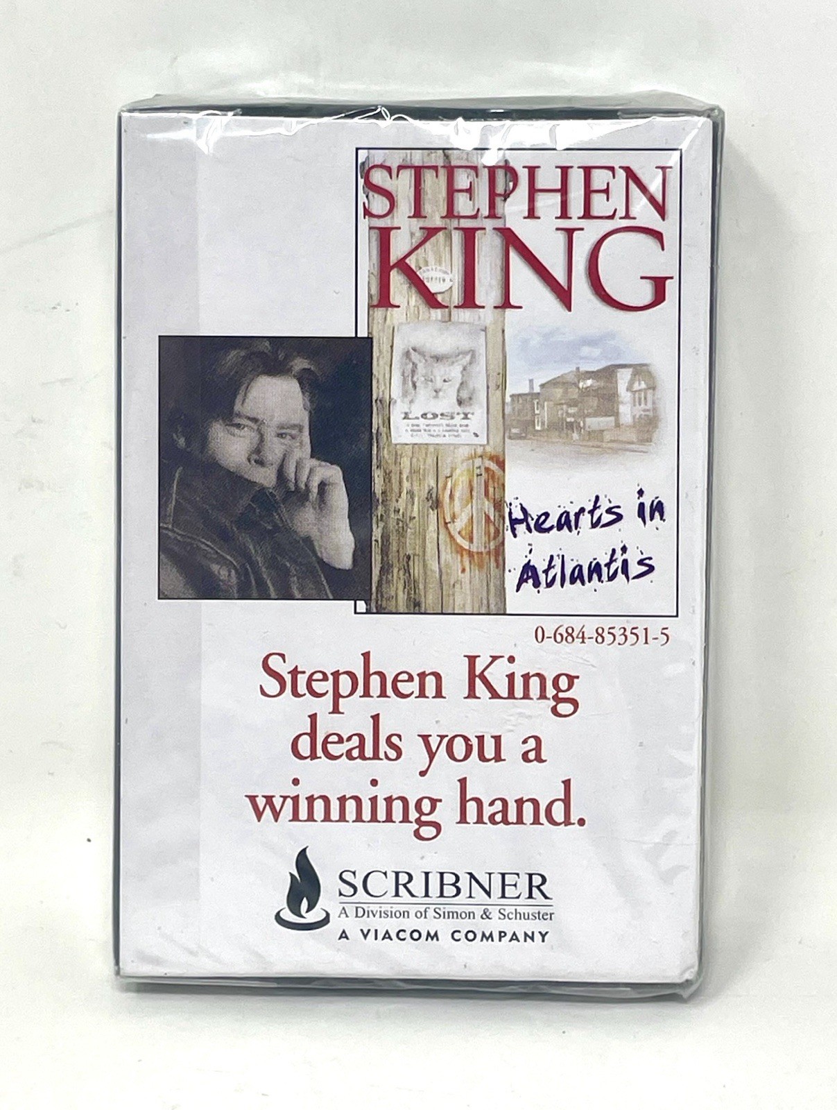 RARE Vintage STEPHEN KING Hearts in Atlantis Promotional Playing Cards Sealed