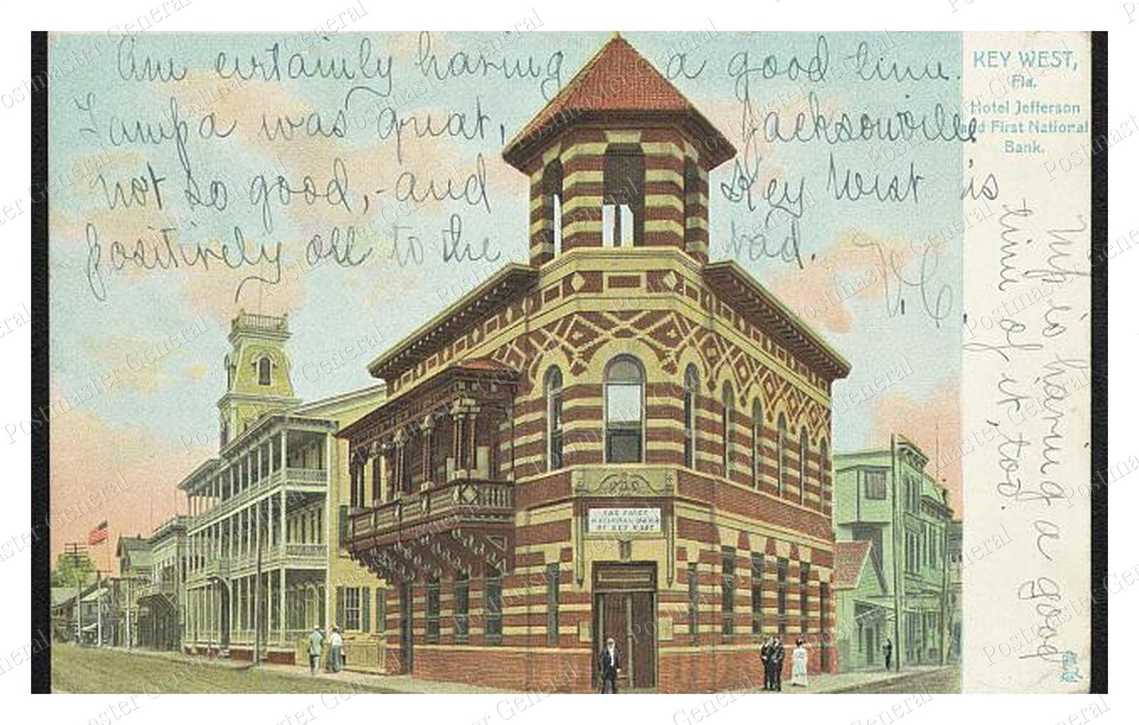 Key West Florida Hotel Jefferson Standard Postcard COPY RPPC