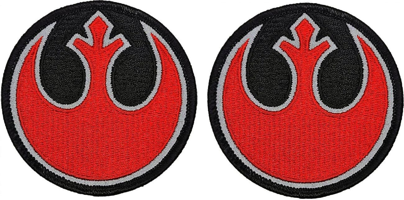 Reflective Rebel Alliance Squadron Symbol Patch | 2PC IRON ON OR SEW 3.0