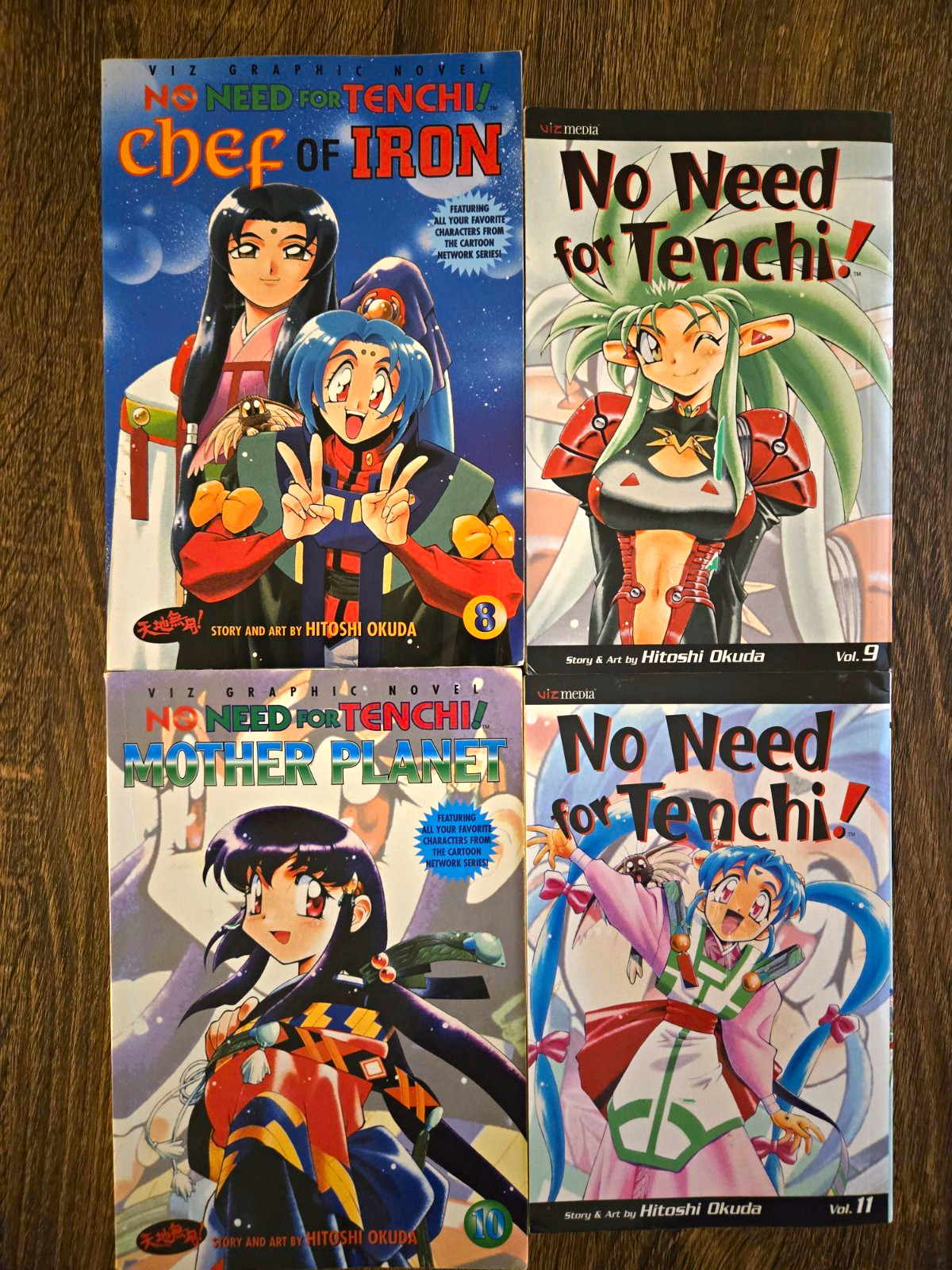 No Need for Tenchi Vol 8 9 10 11 Manga Lot VIZ Hitoshi Okuda OOP English