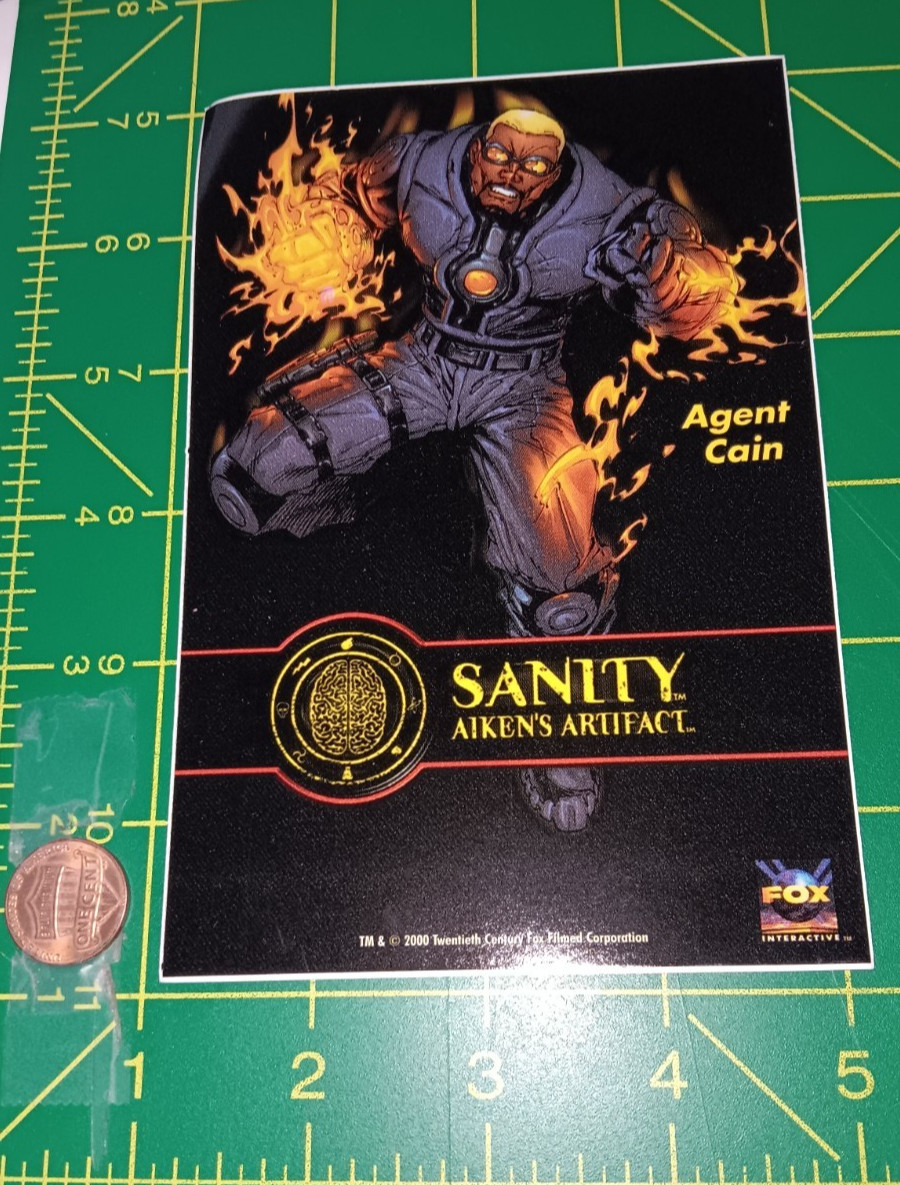 Sanity Aikens Artifact Agent Cain PC Game Promo Sticker