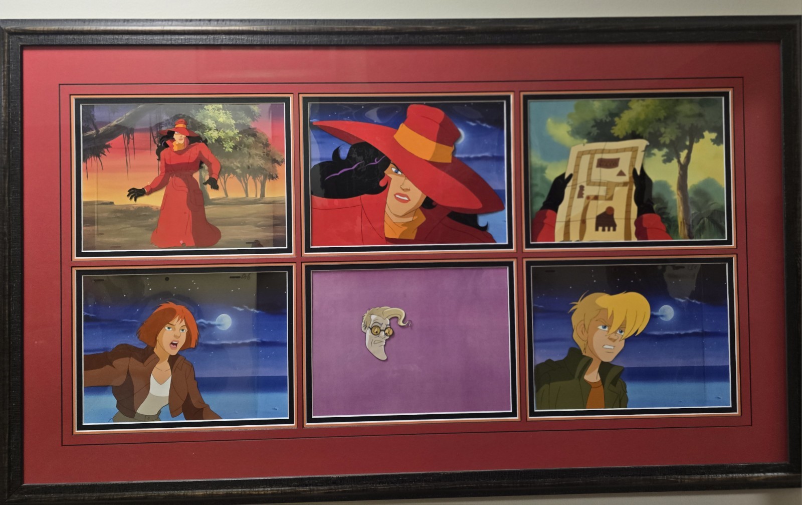 1994-1999 Carmen San Diego 6 Production Cels Framed including the Chief