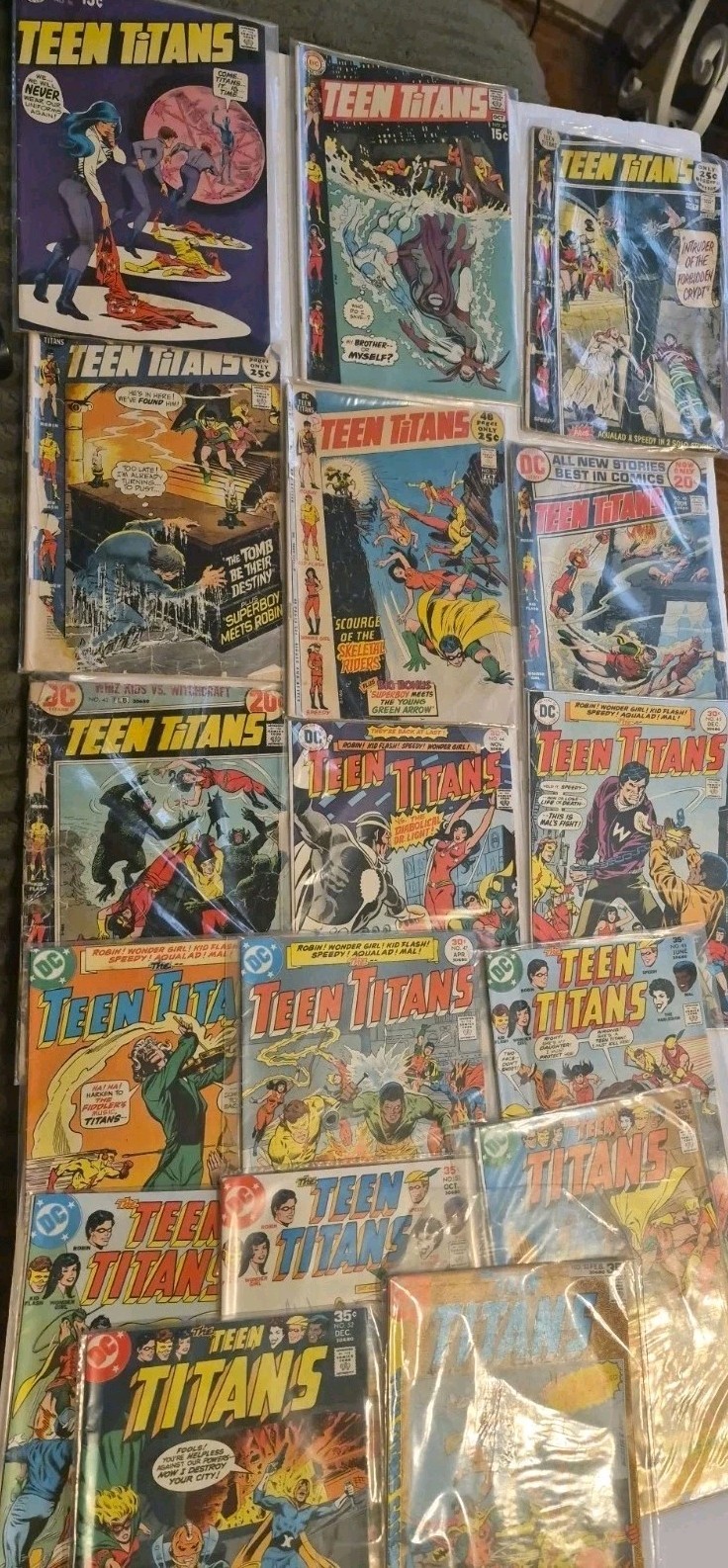 Teen Titans Lot of 17 Bronze Age + Keys 26-53 70s Comic Book Lot