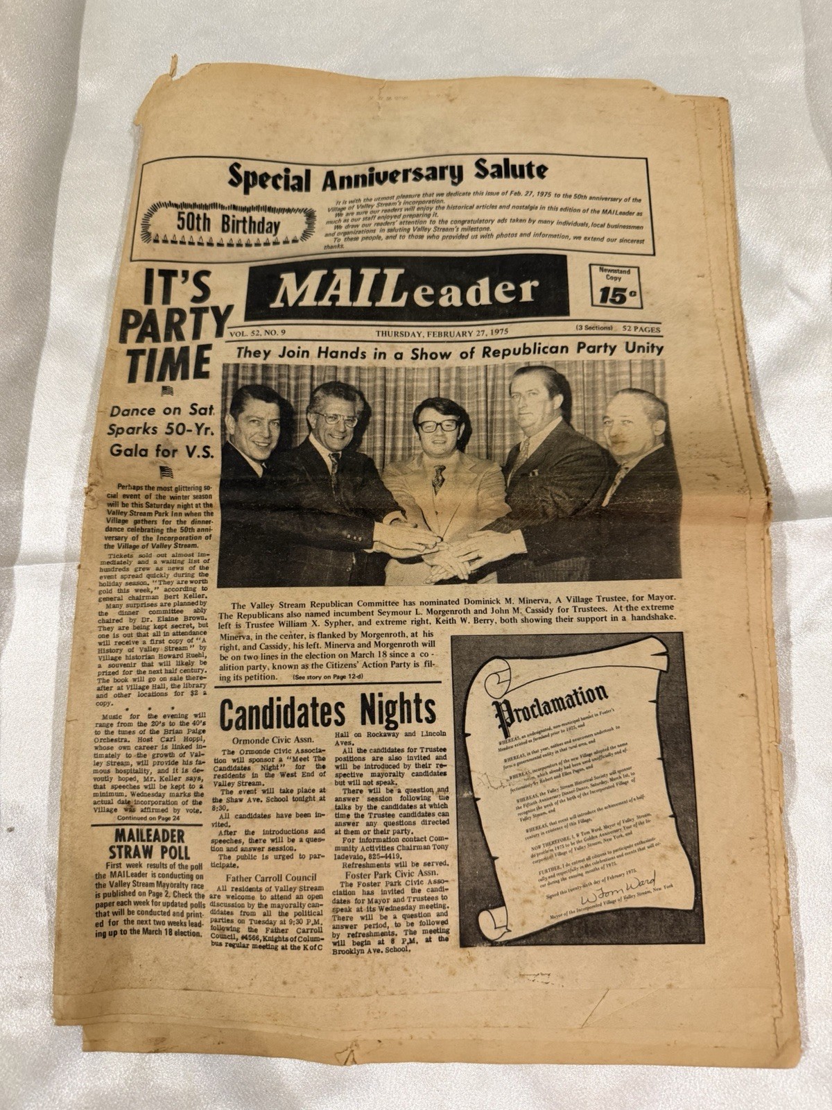 MAILeader Valley stream Long Island NY Newspaper lot of 2 Vintage Newspapers