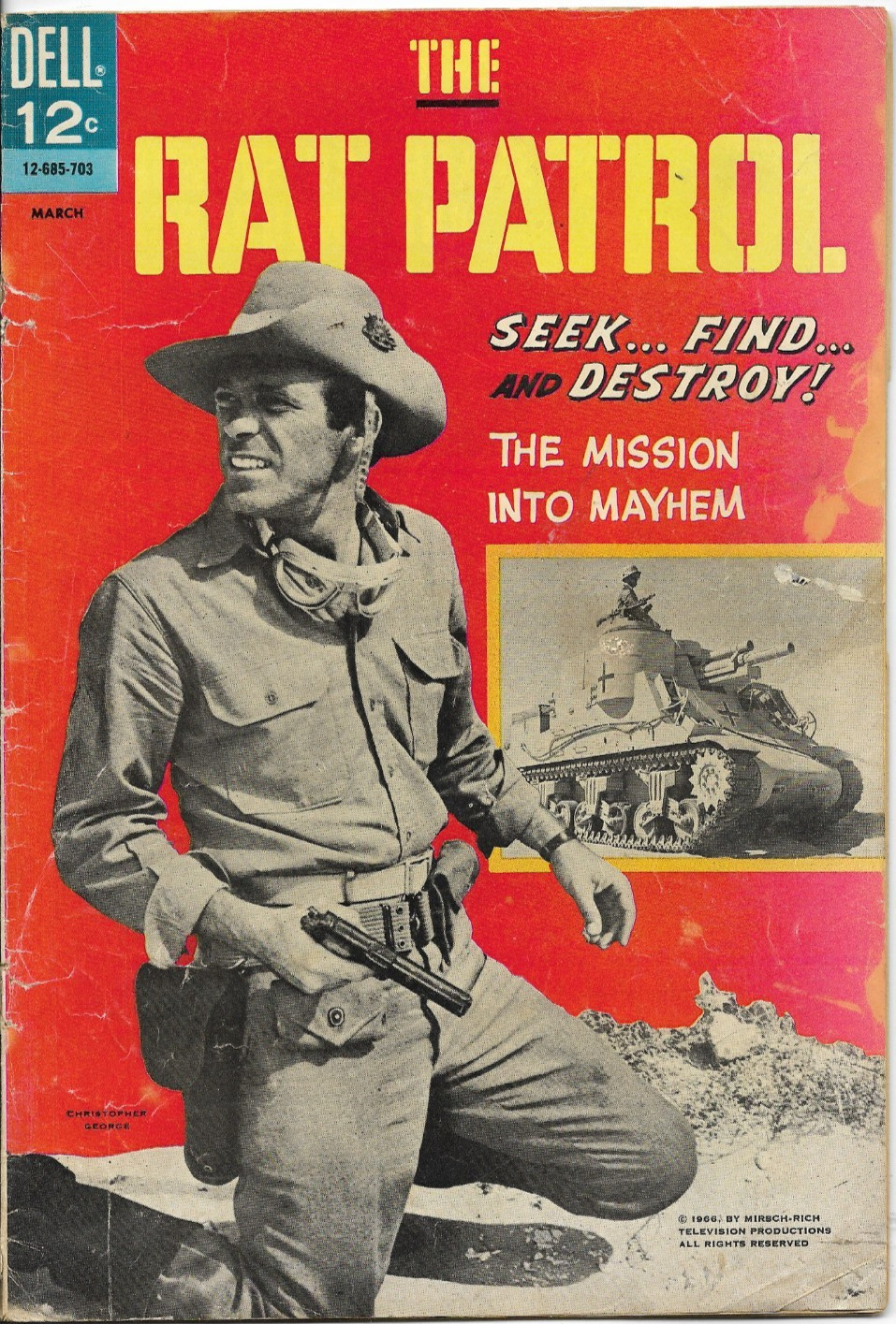 The Rat Patrol #1 Dell TV Comic 1967 READING COPY