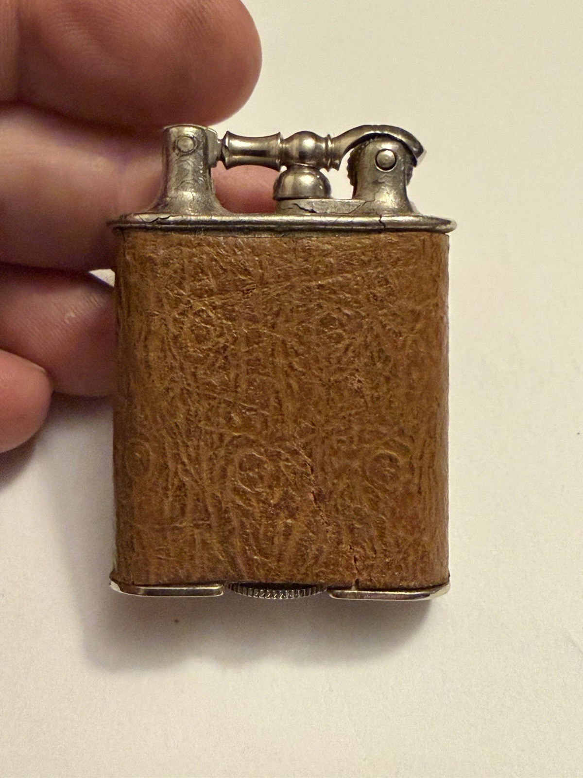 Leather Wrapped Lift Arm Lighter For Parts Or Use