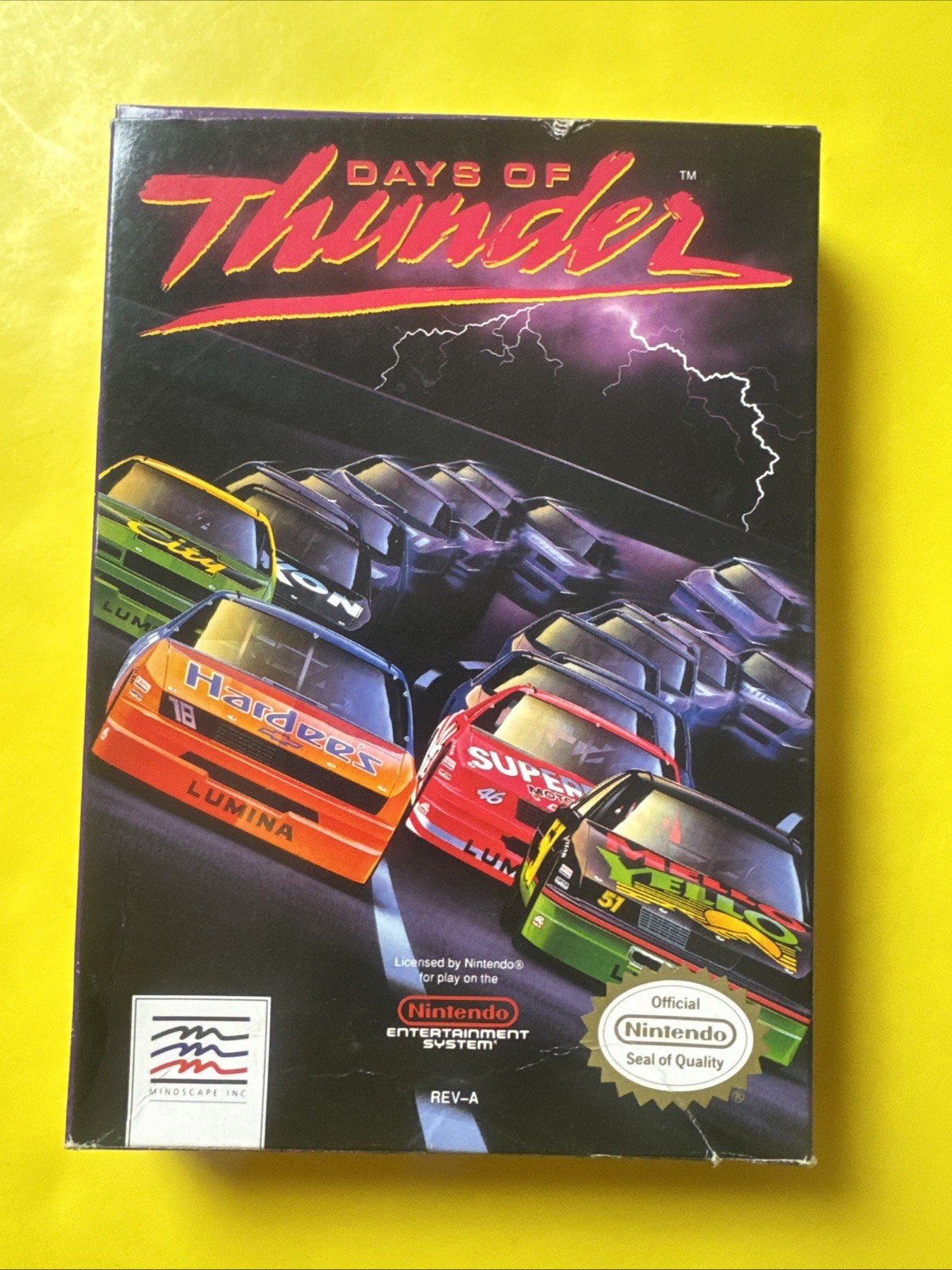 Days of Thunder Nintendo NES 1990 BOX Only 100% Authentic