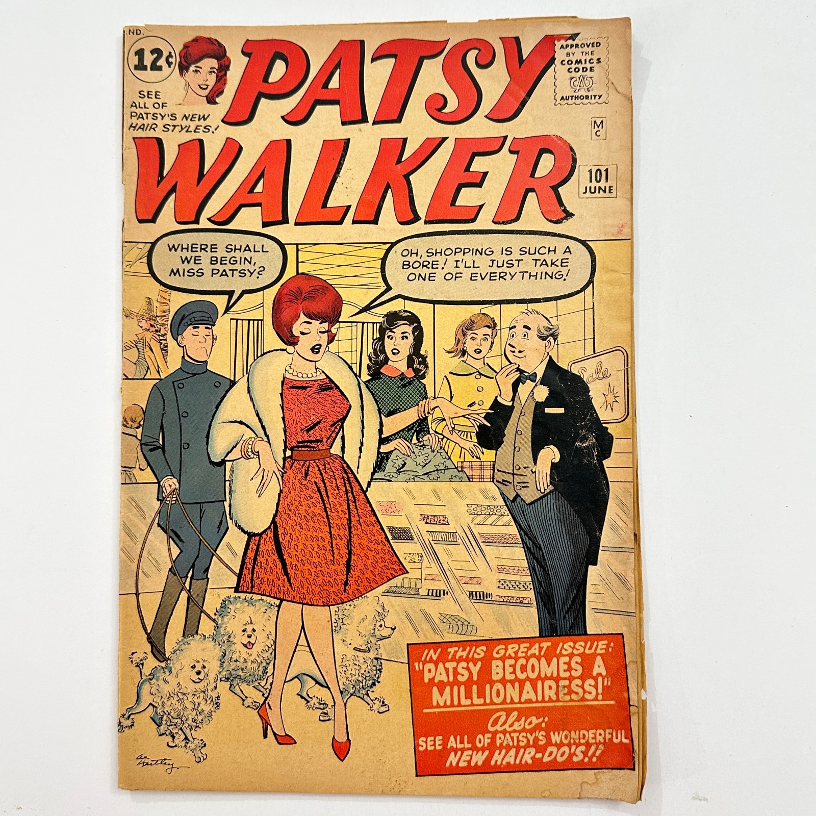 Patsy Walker 101 Atlas (Marvel) Comic Al Hartley 1 Panel Miss Pr 0.8 Read Copy