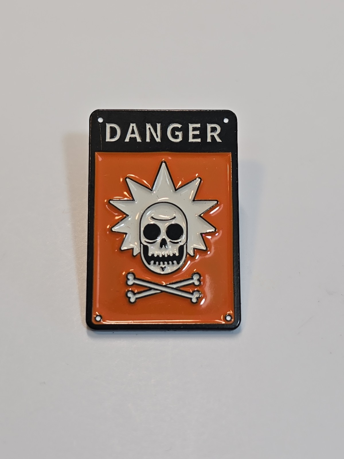 Rick Sanchez Danger Sign Lapel Pin
