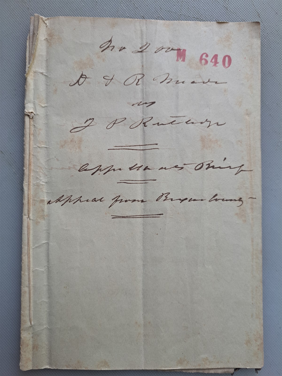 1853 State of Texas Supreme Court Decision Legal Pamphlet, Breach of Contract