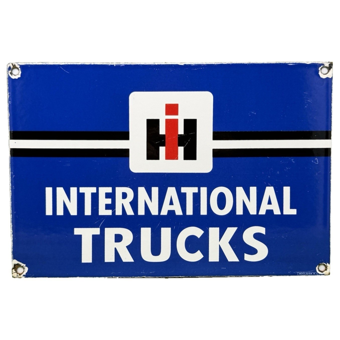 VINTAGE INTERNATIONAL TRUCKS PORCELAIN SIGN IH HARVESTER DEALER FARM TRACTOR