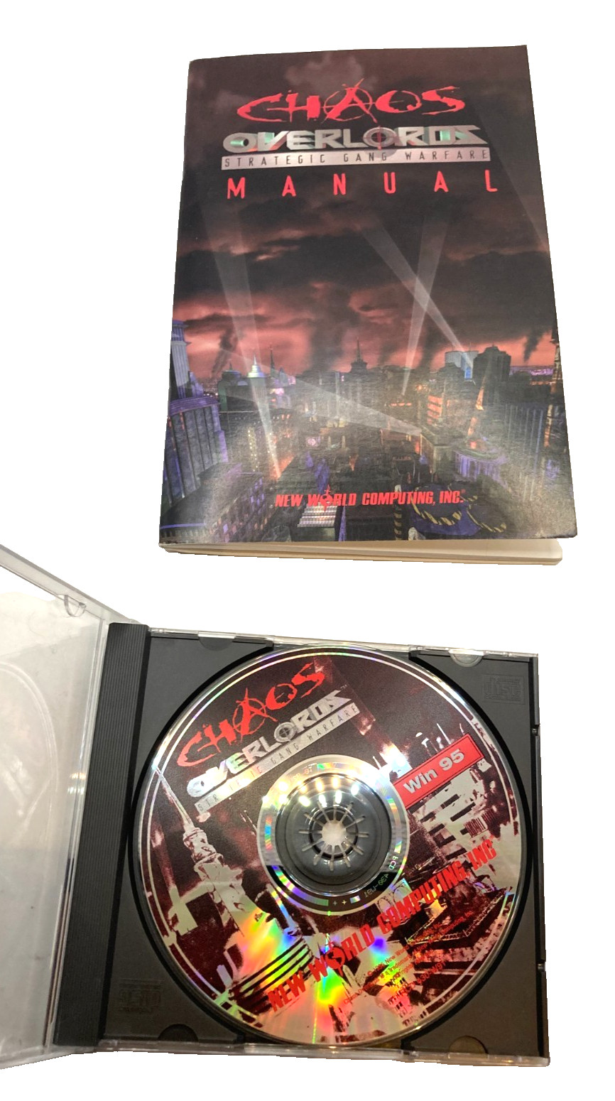 Chaos Overlords PC Game CD-ROM Win 95 Complete w/ Manual 1996