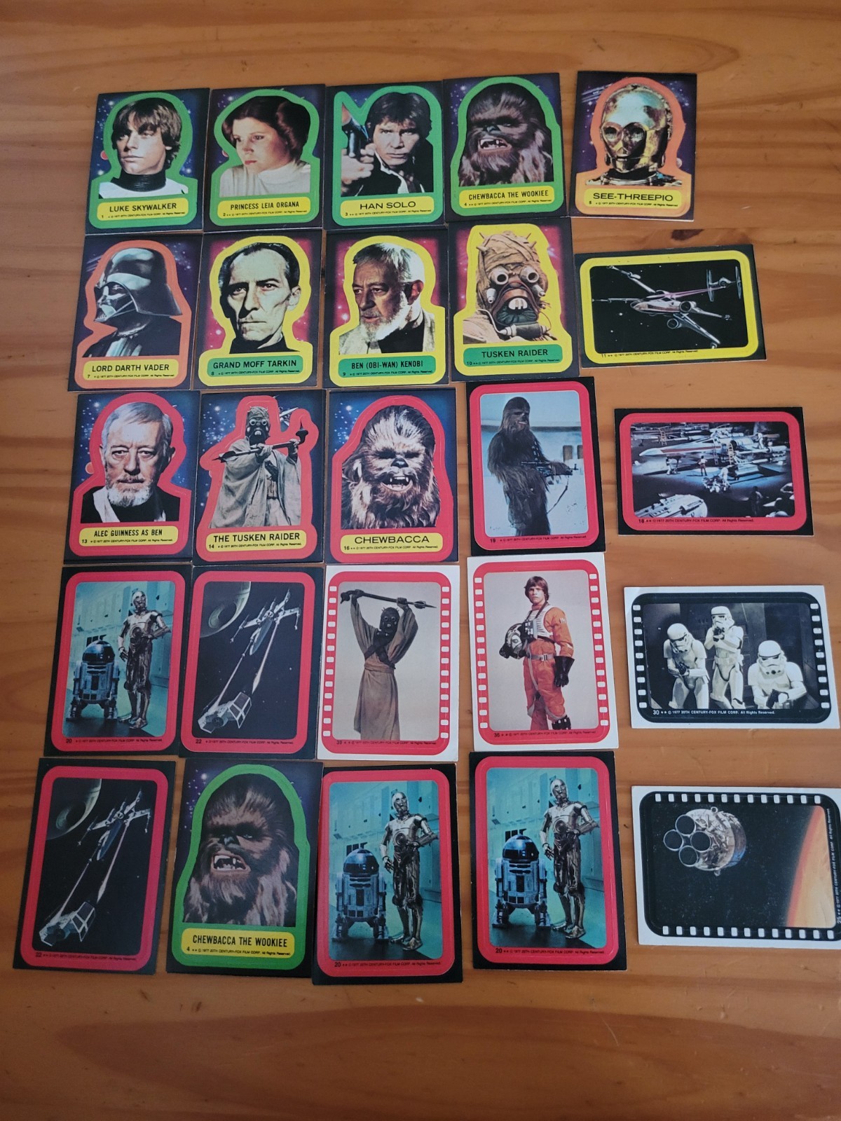 Vintage 1977 star wars stickers lot 