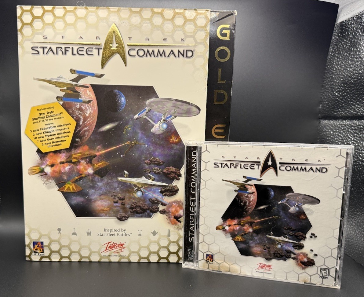 Star Trek Starfleet Command Gold Edition PC Big Box CIB Collector Retro Game, VG