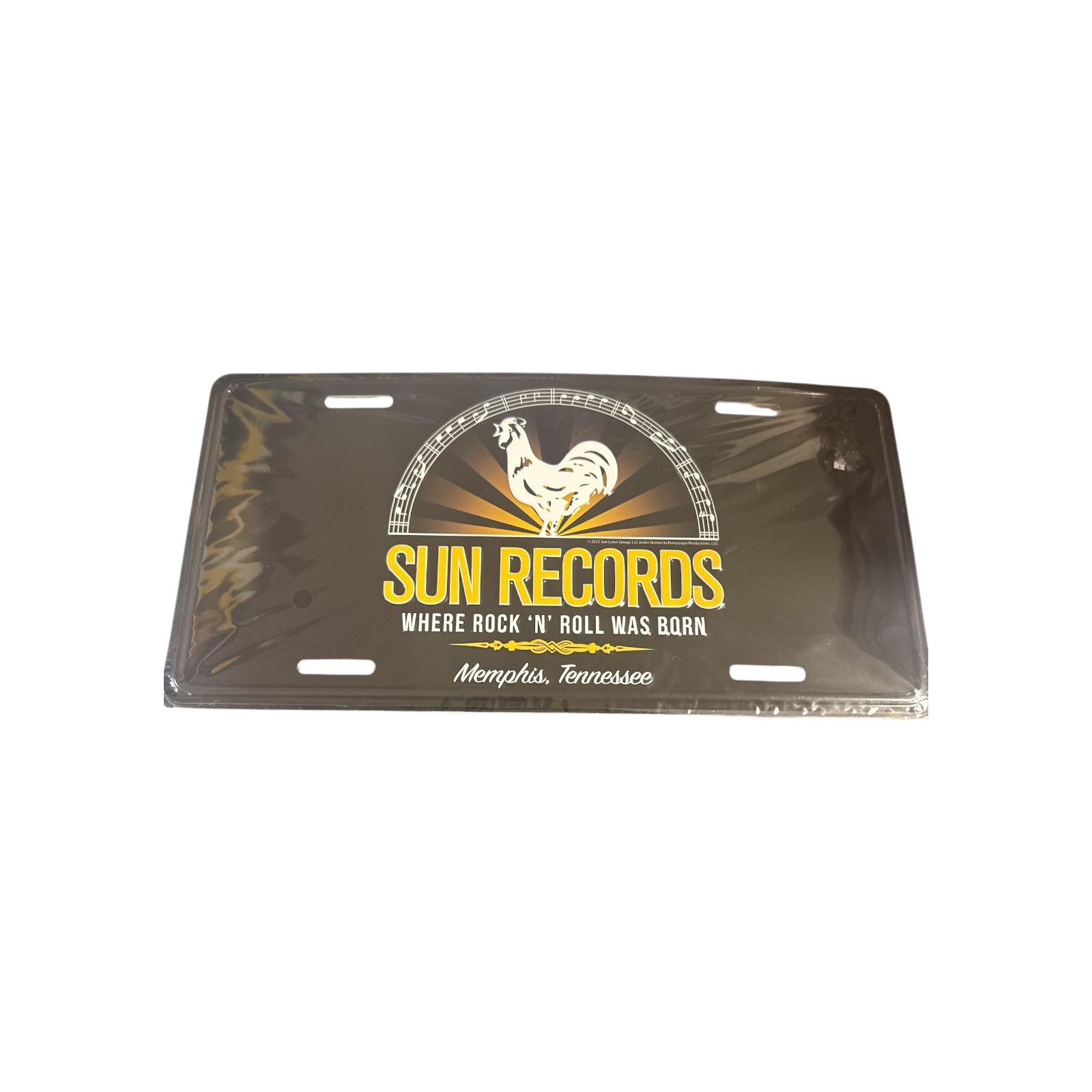 VTG Sun Records Where Rock ‘N Roll Was Born Booster License Plate Memphis TN New