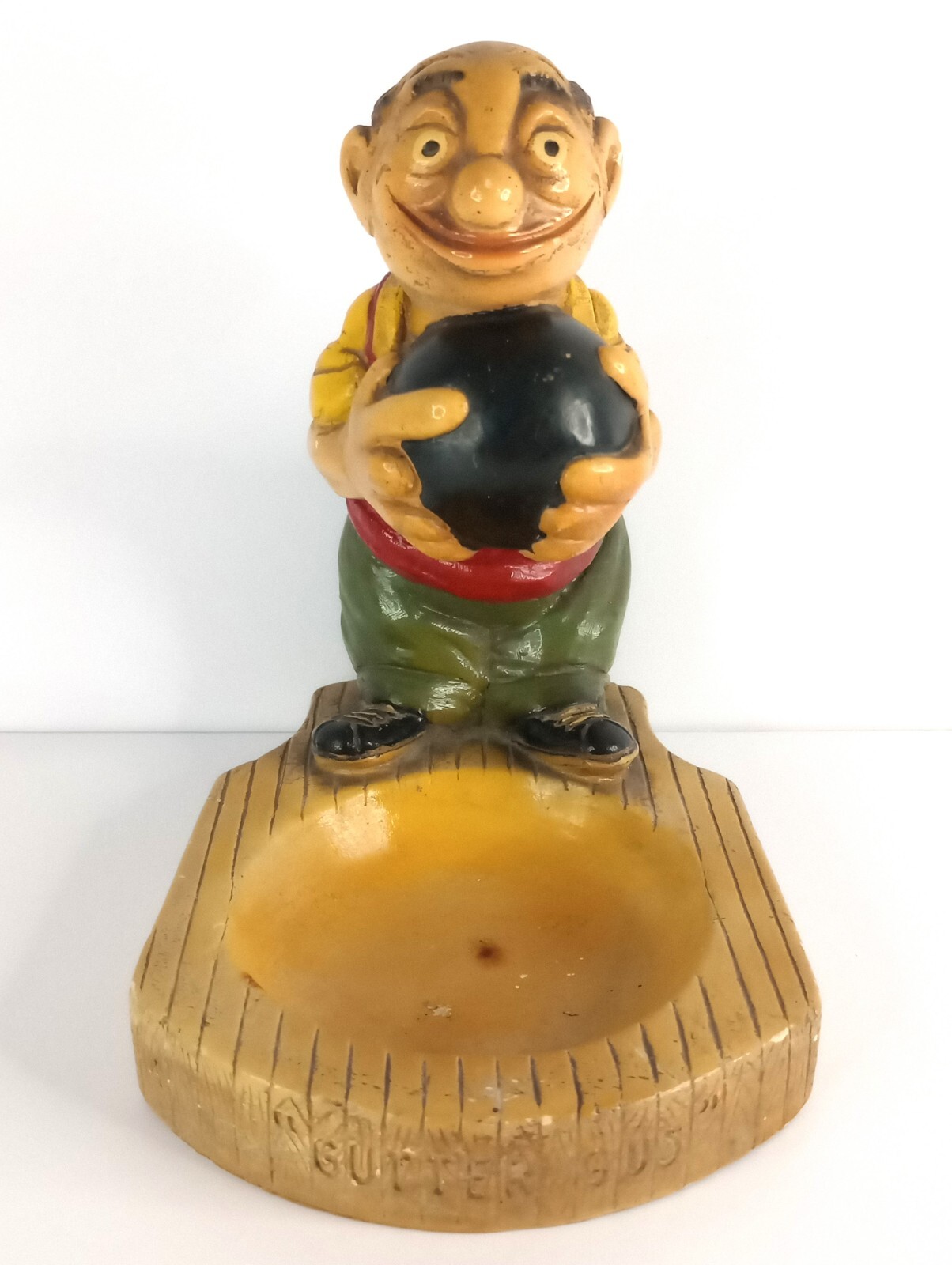 Vintage 1950\'s GUTTER GUS ASHTRAY - Chalkware Bowling Walt Ditzen Jack Lambert