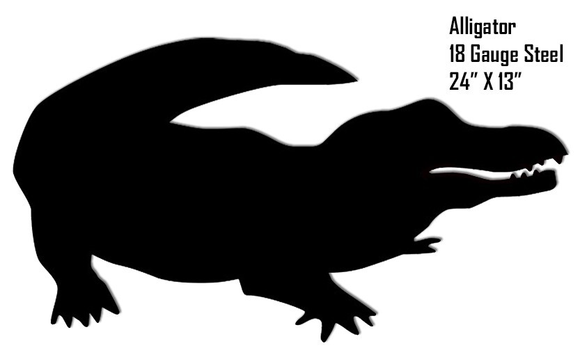 ALLIGATOR BLACK SILHOUETTE 24