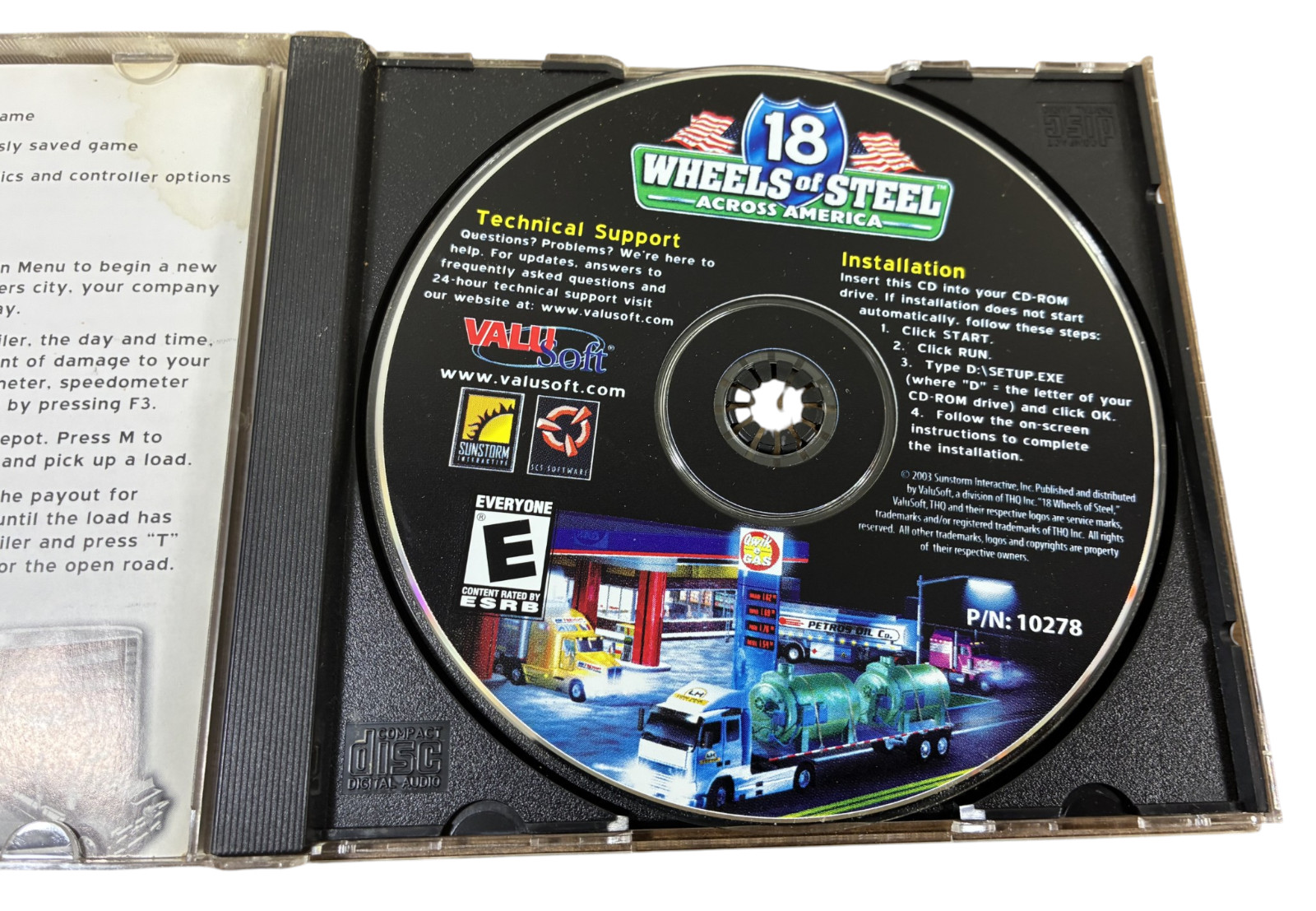 18 Wheels of Steel Across America PC Game CD-ROM ValuSoft 2003 Windows