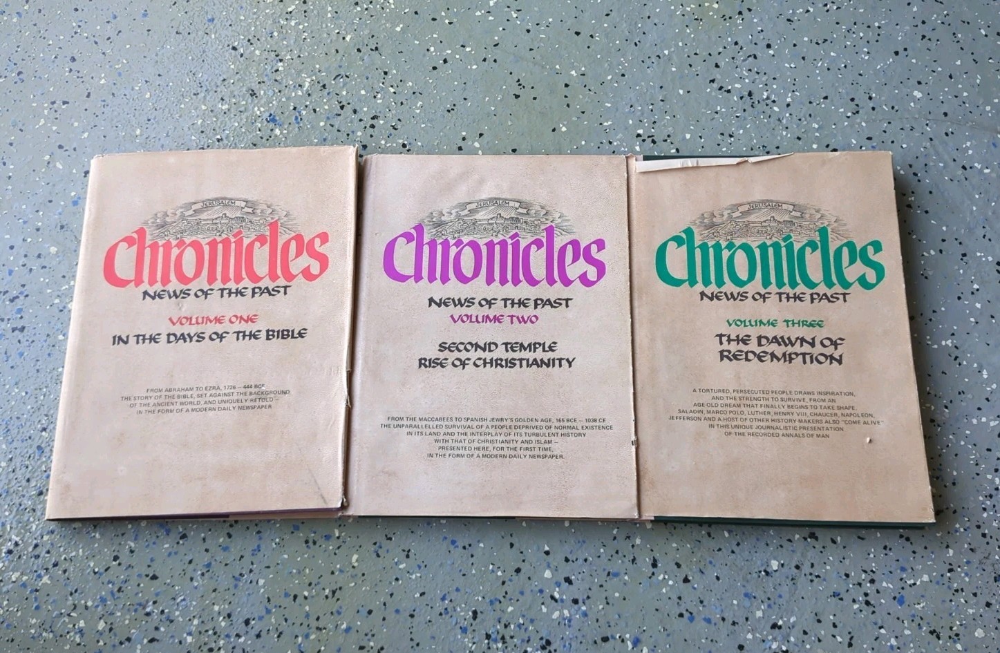 Jerusalem Chronicles News of the Past - 3 volume set   slipcase box set