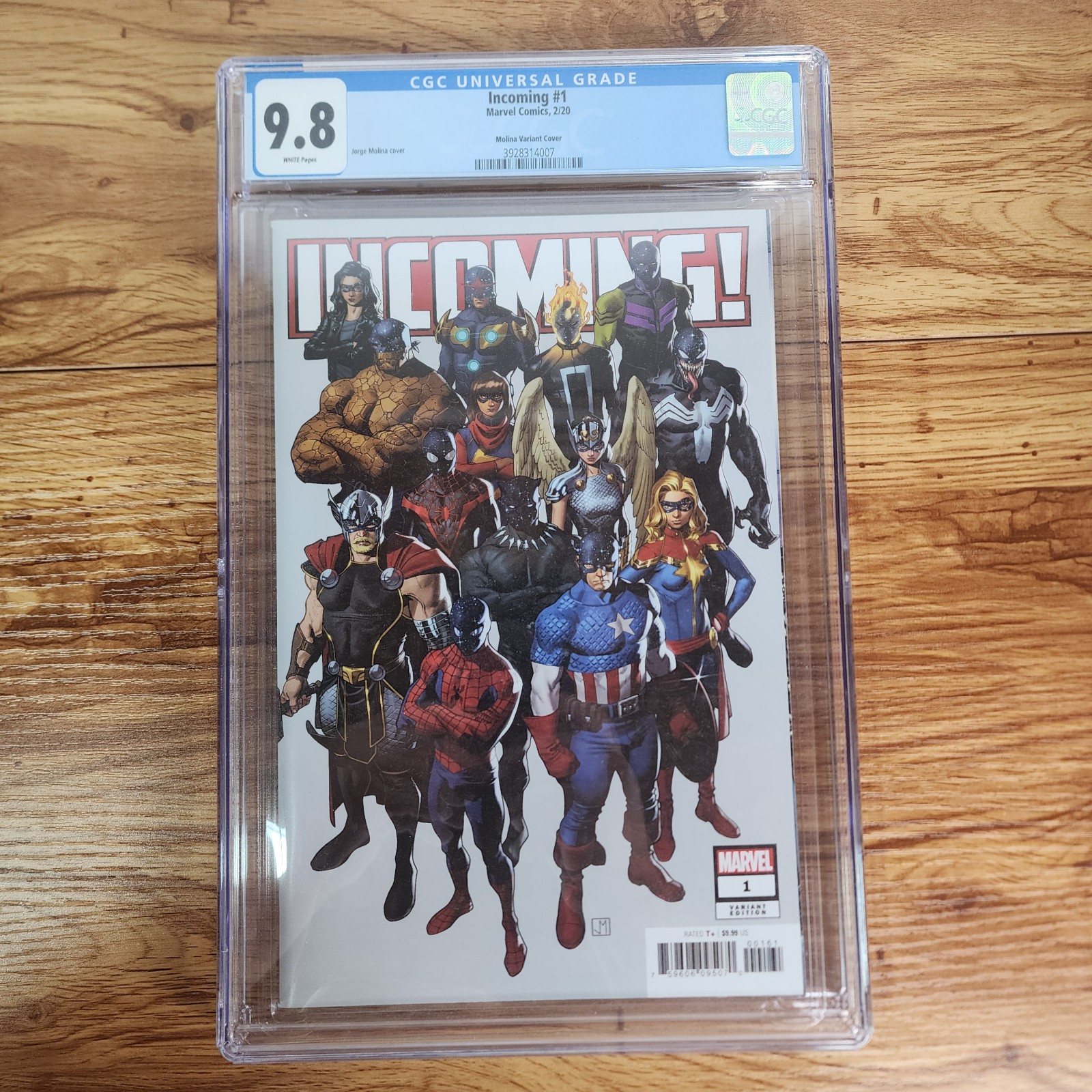 Incoming #1 CGC 9.8 | Jorge Molina Variant Cover | Marvel 2020 | White Pages |