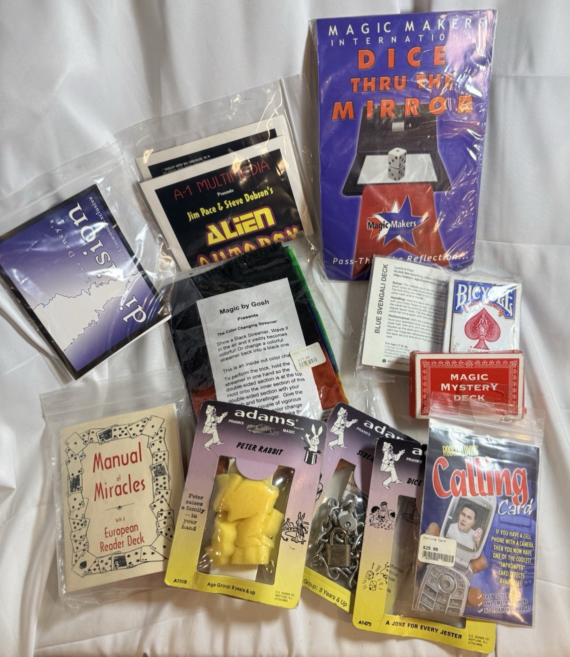 Lot of 11 Vintage Magic Tricks, Gags Gimmicks - Magician, Cards