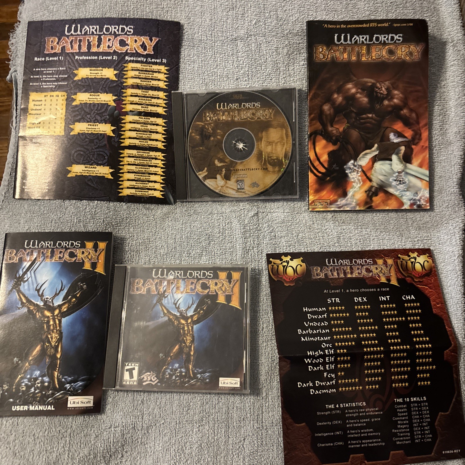 Warlords Battlecry I & II PC Game Bundle (Excellent Discs, Manuals & Guides)
