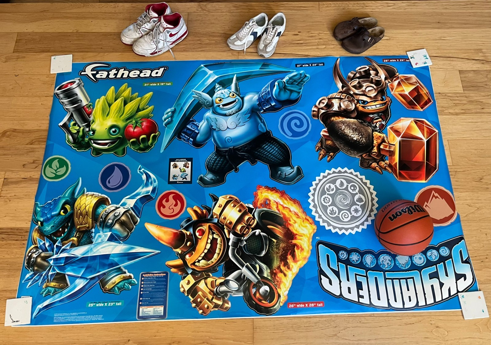 Skylanders Trap Team Fathead Fat Head Wall Decal New BIG Gusto Wallop Fryno ETC