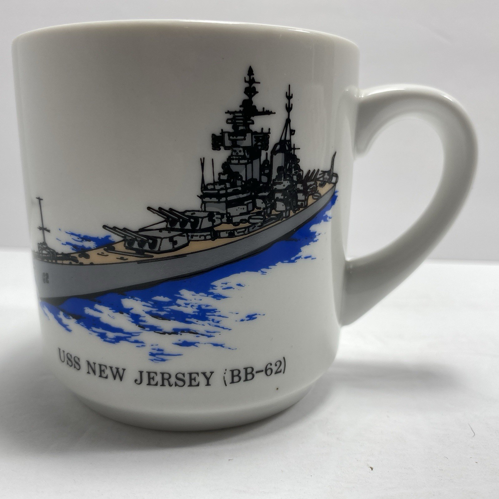 Coffee Cup USS New Jersey BB 62 - Westpac 86 May13-  Oct 20th Printed Ceramic
